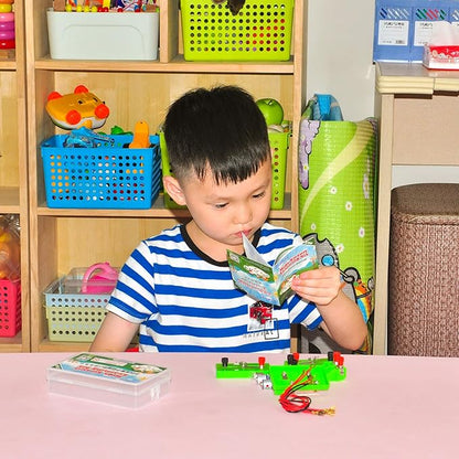 OSOYOO Kids Electricity Circuit Learning Kit for Science Study,Series Circuit Parallel Circuit, Physics Experiments Learning Tool for Kids Age 5+
