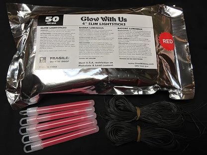 Glow Sticks Bulk Wholesale, 500 4” Red Glow Stick Light Sticks. Bright Color, Kids Love Them! Glow 8-12 Hrs, 2-Year Shelf Life, Sturdy Packaging, GlowWithUs Brand…