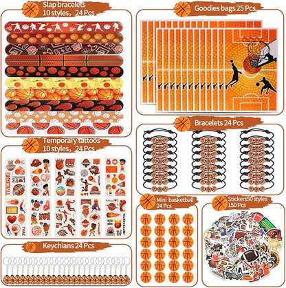 Kolewo4ever 295 Pieces Basketball Party Favors Supplies Set Bulk Sports Goodie Bag Fillers for Sports Party Gifts Bags (Basketball)
