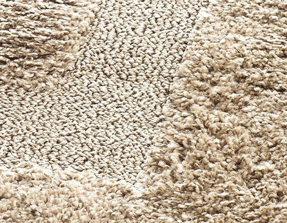 SAFAVIEH Florida Shag Collection Area Rug - 8'6" x 12', Beige & Beige, Border Design, Non-Shedding & Easy Care, 1.2-inch Thick Ideal for High Traffic Areas in Living Room, Bedroom (SG454-1313)