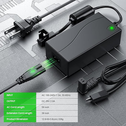 Universal Electric Couch Power Recliner Adapter 29V 2A Power Supply Transformer,Replacement Flexsteel Power Cord for Recliner Lift Chair Plugs Reclining Sofa Charger,Switching Cable,Fits Lazy Boy/Okin