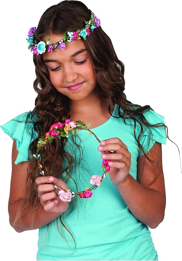 Creativity for Kids Flower Crowns Craft Kit - Create 4 Hair Accessories