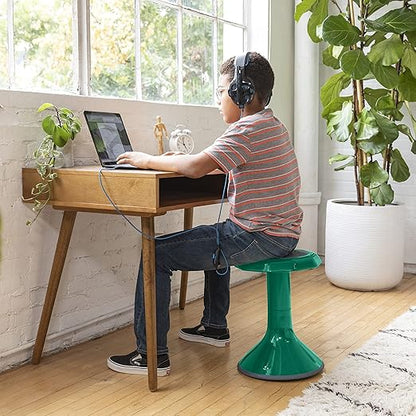 ECR4Kids ACE Active Core Engagement Wobble Stool, 18-Inch Seat Height, Flexible Seating, Green