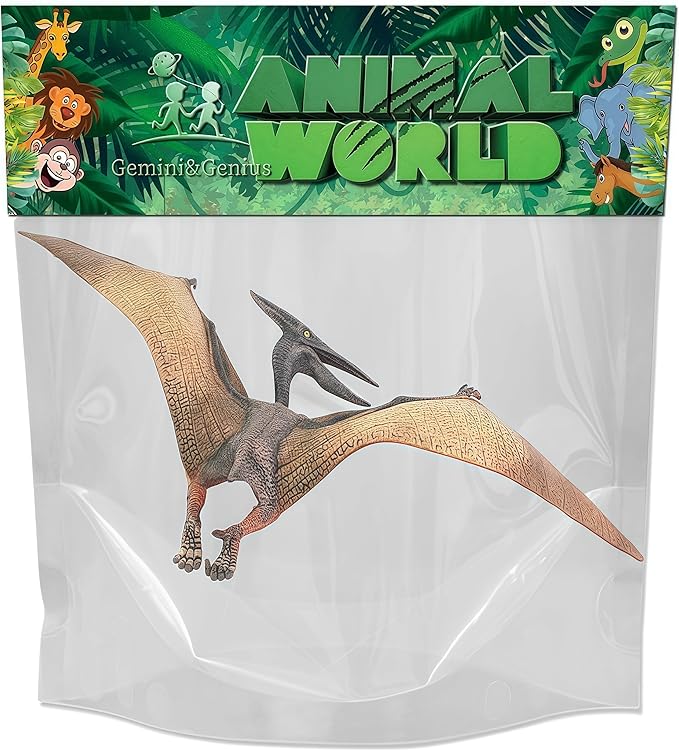 Gemini&Genius Pterosaur Dinosaur Toy for Kids, Pterodactyl Dinosaur Figure Gift- Stocking Stuffers, Party Favor, Goodie Bag Fillers, Cup Cake Toppers for Kids