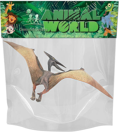 Gemini&Genius Pterosaur Dinosaur Toy for Kids, Pterodactyl Dinosaur Figure Gift- Stocking Stuffers, Party Favor, Goodie Bag Fillers, Cup Cake Toppers for Kids