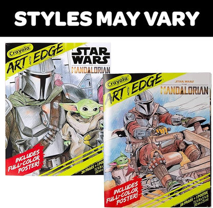 Crayola Mandalorian Coloring Book with Poster, Baby Yoda Featured, Styles Vary, 28 Pages