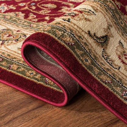 SAFAVIEH Lyndhurst Collection Runner Rug - 2'3" x 20', Red & Ivory, Traditional Oriental Design, Non-Shedding & Easy Care, Ideal for High Traffic Areas in Living Room, Bedroom (LNH312A)