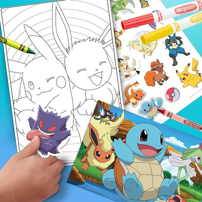 Crayola Pokémon Squirtle Coloring Art Case (71+ pcs), Kids Art Set, Coloring Pages and Markers, Pokemon Toys, Gift for Kids, 4+