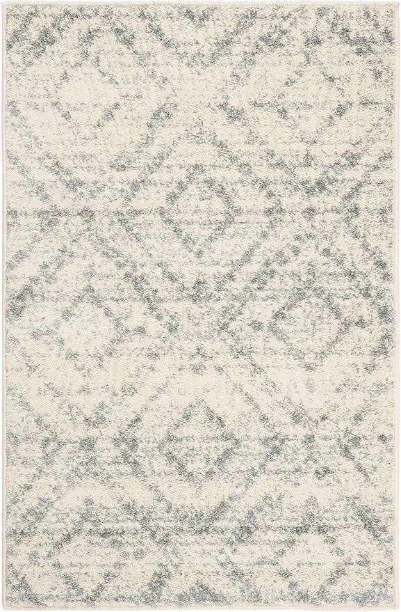 SAFAVIEH Adirondack Collection Accent Rug - 2'6" x 4', Ivory & Light Blue, Modern Distressed Design, Non-Shedding & Easy Care, Ideal for High Traffic Areas in Entryway, Living Room, Bedroom (ADR131T)