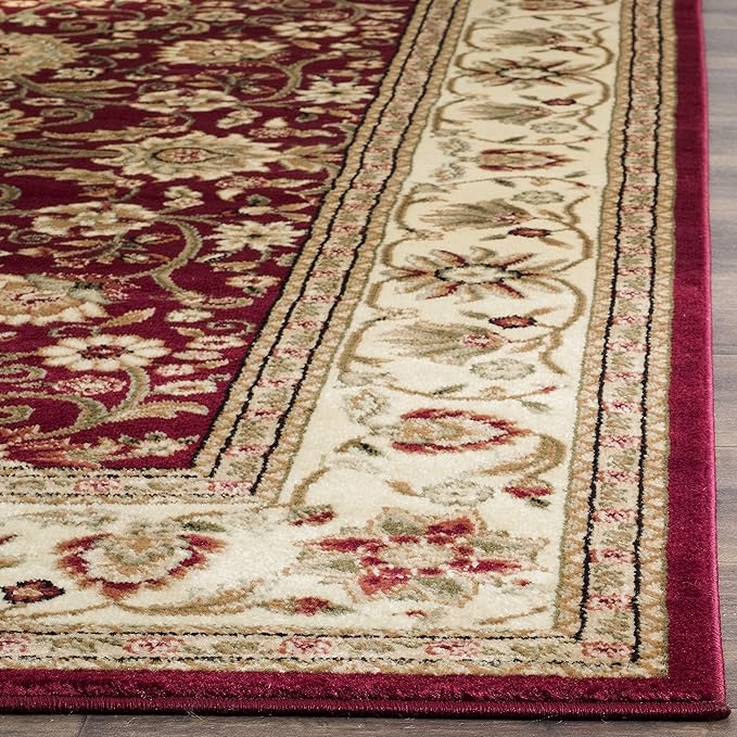 SAFAVIEH Lyndhurst Collection Runner Rug - 2'3" x 18', Red & Ivory, Traditional Oriental Design, Non-Shedding & Easy Care, Ideal for High Traffic Areas in Living Room, Bedroom (LNH212F)