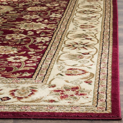 SAFAVIEH Lyndhurst Collection Runner Rug - 2'3" x 14', Red & Ivory, Traditional Oriental Design, Non-Shedding & Easy Care, Ideal for High Traffic Areas in Living Room, Bedroom (LNH212F)