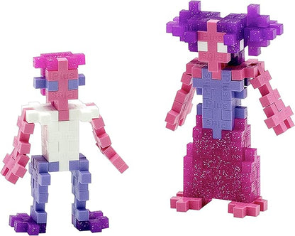 Plus-Plus - 2,400 Pieces in Storage Tub - Basic, Neon & Glitter Mix w/ 2 Baseplates - Construction Building Stem/Steam Toy, Kids Mini Puzzle Blocks