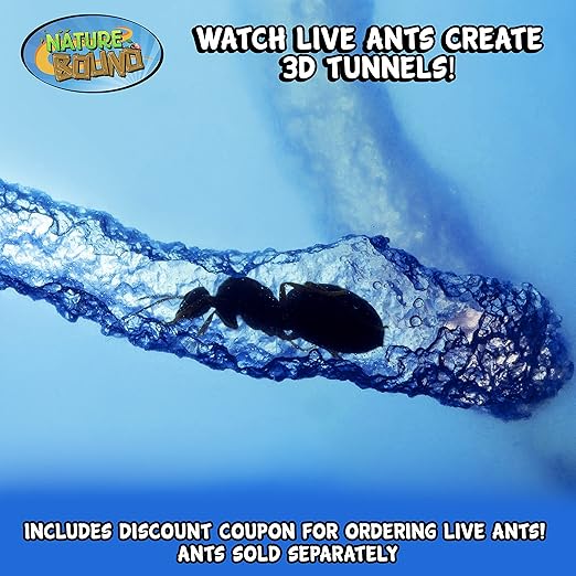 Nature Bound Light-Up Ant Habitat Terrarium Kit with Gel for Kids - LED Lights with Space Age Gel - STEM Science & Nature Toy for Boys & Girls - Watch Ants Dig and Tunnel