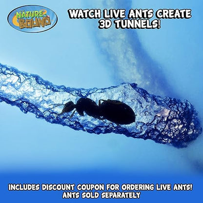 Nature Bound Light-Up Ant Habitat Terrarium Kit with Gel for Kids - LED Lights with Space Age Gel - STEM Science & Nature Toy for Boys & Girls - Watch Ants Dig and Tunnel