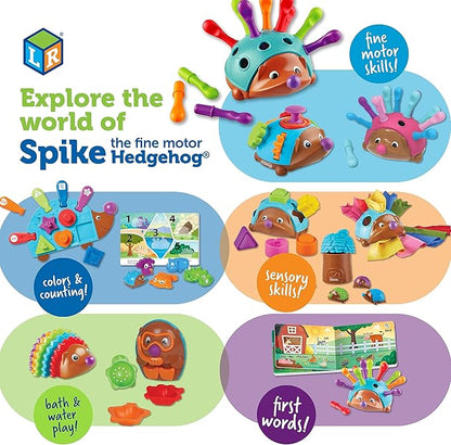 Learning Resources Spike The Fine Motor Hedgehog - Toddler Learning Toys, Fine Motor and Sensory Toys for Kids Ages 18+ Months, Montessori Toys