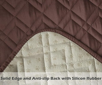 Ameritex Couch Sofa Slipcover 100% Waterproof Nonslip Quilted Furniture Protector Slipcover for Dogs, Children, Pets Sofa Slipcover Machine Washable (Chocolate, 68")