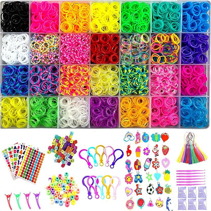 12080+ Loom Bands Kit, Rubber Bands for Bracelet Making Kit, DIY Art Craft Loom Bracelet Kit,2025 Creativity Birthday Gift Ideal Christmas Gifts