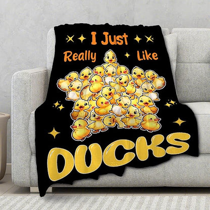 I Just Really Like Ducks Pentagram Adult duck Blanket Kids Funny Blanket Suitable for Bedroom bed sofa Crib Couch Chair outdoor All Season Items That Yellow Duck Lovers Will Love 60"x50"for Teens