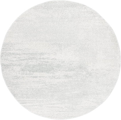 SAFAVIEH Evoke Collection Area Rug - 6'7" Round, Ivory & Sage, Modern Abstract Design, Non-Shedding & Easy Care, Ideal for High Traffic Areas in Living Room, Bedroom (EVK272B)