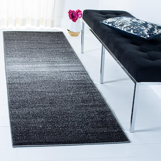 SAFAVIEH Adirondack Collection Runner Rug - 2'6" x 12', Dark Grey & Light Grey, Modern Design, Non-Shedding & Easy Care, Ideal for High Traffic Areas in Living Room, Bedroom (ADR183A)