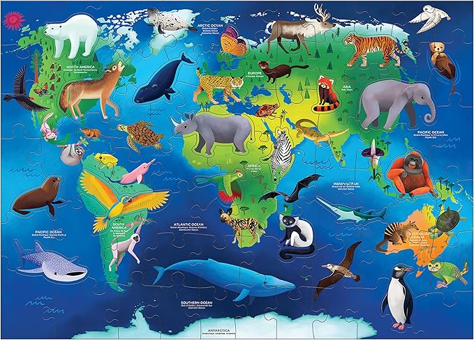 Endangered Species Around The World 80 Piece Geography Puzzle