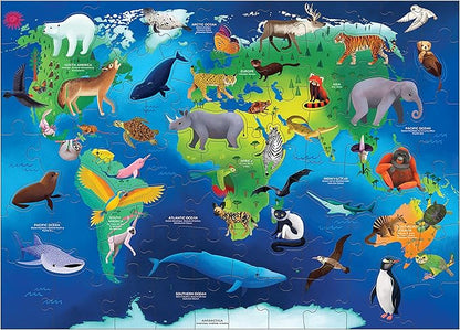 Endangered Species Around The World 80 Piece Geography Puzzle