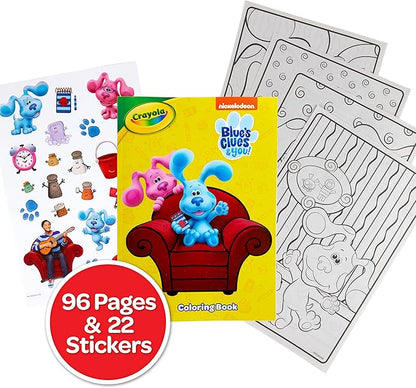 Crayola Blues Clues Coloring Book with Stickers, Gift for Kids, 96 Pages, Ages 3, 4, 5, 6