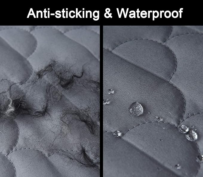 CHHKON Waterproof Nonslip Recliner Cover Stay in Place Dog Couch Chair Cover Furniture Protector, Ideal Loveseat Slipcovers for Pets and Kids (Light Grey, 23'')