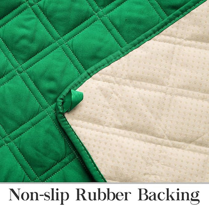 TOMORO Non-Slip Quilted Recliner Cover, 100% Waterproof Recliner Chair Slipcover Furniture Protector with Pockets, Washable Couch Cover with Elastic Straps for Kids and Pets，23 Inch