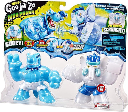Heroes of Goo Jit Zu Dino Power Versus Pack Versus Pack - 2 Action Figures - Artic Showdown - Tyro Vs Gigatusk