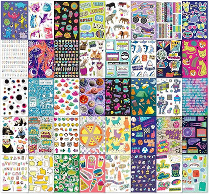 Fashion Angels 1000+ Mega Cool Stickers for Kids - Fun Craft Stickers for Scrapbooks, Planners, Gifts and Rewards, 40-Page Sticker Book for Kids Ages 6+ and Up