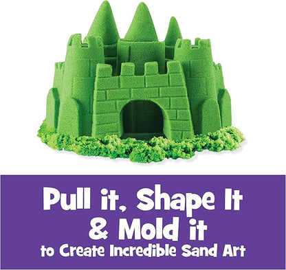 Kinetic Sand, The Original Moldable Sensory Play Sand Toys for Kids, Green, 2 lb. Resealable Bag, Ages 3+