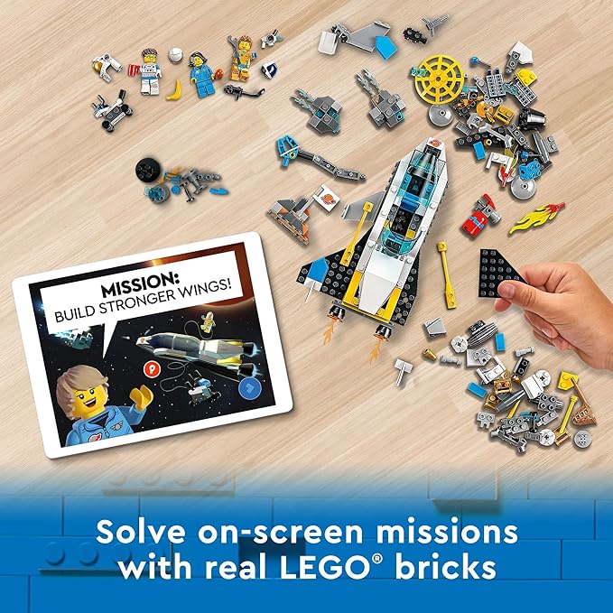 Lego City Mars Spacecraft Exploration Missions 60354 Interactive Digital Building Toy Set - with Astronaut Minifigures and Spaceship, Traverse The Stars, Great Gift for Kids, Boys, and Girls Ages 6+