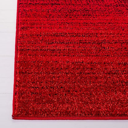 SAFAVIEH Adirondack Collection Runner Rug - 2'6" x 8', Red & Black, Modern Ombre Design, Non-Shedding & Easy Care, Ideal for High Traffic Areas in Living Room, Bedroom (ADR142Q)