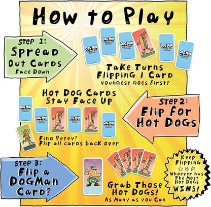 University Games Dog Man Hot Dog Card Game in a Tin , The Fast and Frenzied Collection Game for Kids Featuring Art from the Dog Man Books by Dav Pilkey, for Players Ages 6 and Up