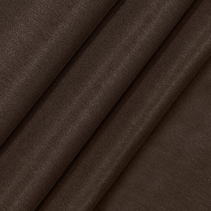 Eclipse Fresno Modern Blackout Thermal Rod Pocket Window Curtain for Bedroom (1 Panel), 52 in x 108 in, Espresso