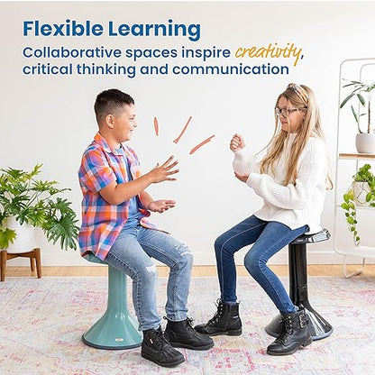 ECR4Kids ACE Active Core Engagement Wobble Stool, 18-Inch Seat Height, Flexible Seating, Seafoam