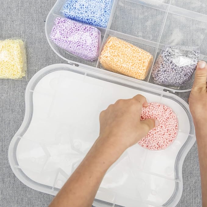 Educational Insights Playfoam Go - Sensory Toys and Squishy Fidget Toys for Kids, Squishy Foam Blocks, Non Sticky Dough Travel Set, Sensory Bin Filler and Classroom Tools, Gifts for Ages 3 and Up