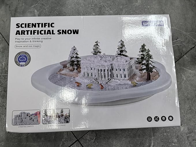 Snow Making Experiment Kits, Snow Making Fun Science Kits for Kids, DIY Educational Painting 3D Snow Scene Science Experiment Kit Snow Making Experiment Scene Painting DIY Model Science Toys-3001