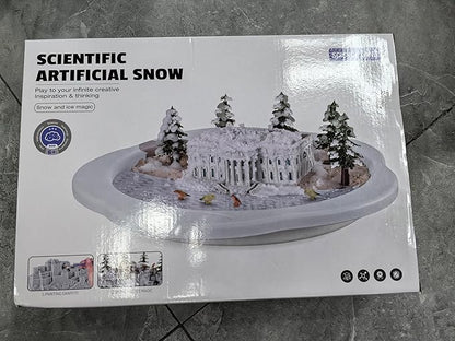 Snow Making Experiment Kits, Snow Making Fun Science Kits for Kids, DIY Educational Painting 3D Snow Scene Science Experiment Kit Snow Making Experiment Scene Painting DIY Model Science Toys-3001