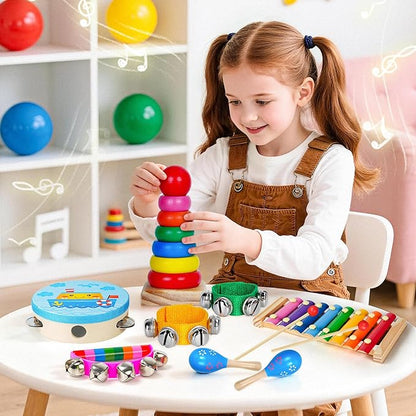 Childom Kids Musical Instruments for Toddlers,Baby Musical Toys for Toddlers,Preschool Educational Kids Gifts,Christmas Birthday Gifts for Boys Girls,Xylophone,Maracas,Wooden Instruments Toddler Toys