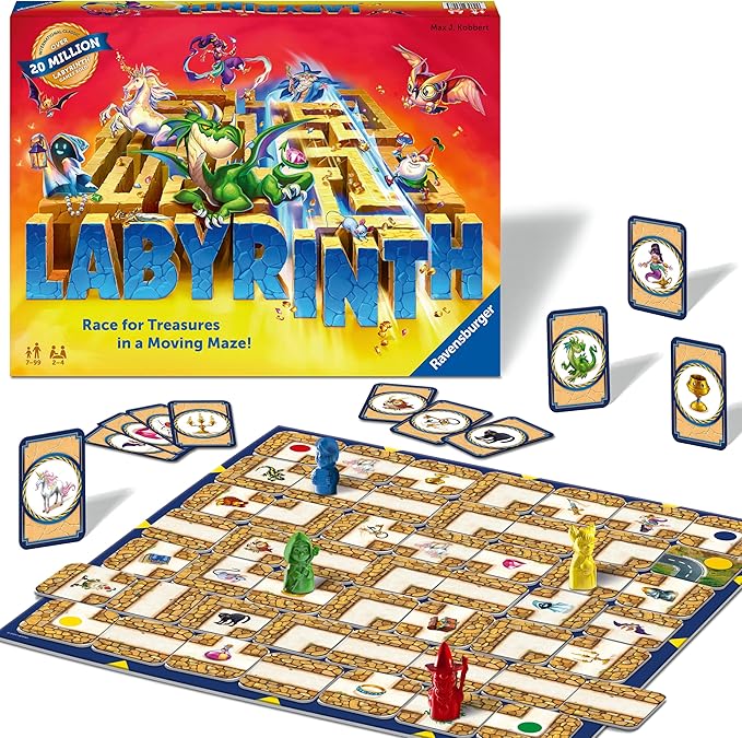 Ravensburger Labyrinth - Enthralling Family Board Game | Ideal for Kids and Adults Aged 7 and Up | Offers Great Replay Value | Designed for 2-4 Players | Globally Celebrated | ASIN: 26448