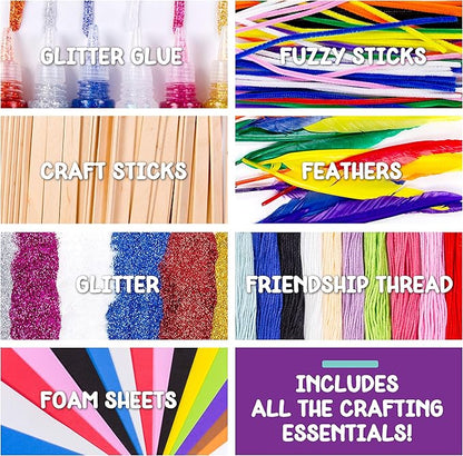 Made By Me Ultimate Craft Box, Art & Craft Activities 1000 Piece Set, Storage Case, Great for Preschool Arts & Crafts, Adult & Group Projects, Craft Box for Kids Girls & Boys