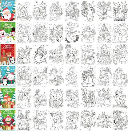 CCINEE 36pcs Christmas Coloring Books, 5" x 7" Mini Booklets Crafts for Kids Party Favors Fun Holiday Presents Classroom Christmas Games Prizes Art Gift to Boys and Girls Xmas Party Bag Fillers…
