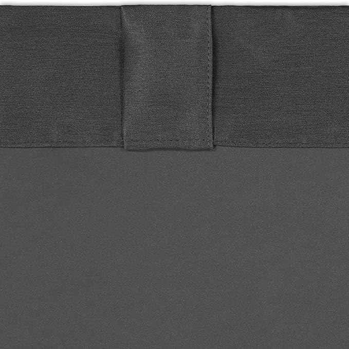 Eclipse Fresno Modern Blackout Thermal Rod Pocket Window Curtain for Bedroom (1 Panel), 52 in x 95 in, Charcoal (Pack of 5)