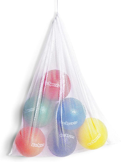 GoSports Inflatable Dodgeballs - Choose 5 Inch or 7 Inch No Sting Balls - Set of 6 Includes Ball Pump & Mesh Bag