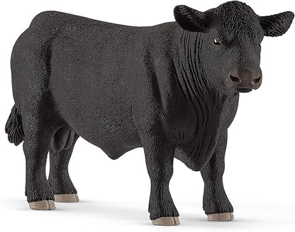 Schleich Farm World, Realistic Animal Toys for Kids Ages 3 and Above, Black Angus Bull Cow Toy Figure