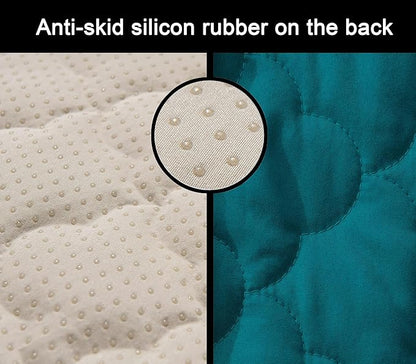 CHHKON Waterproof Nonslip Recliner Cover Stay in Place Dog Couch Chair Cover Furniture Protector Ideal Sofa Slipcovers for Pets and Kids (Peacock Blue, 30'')