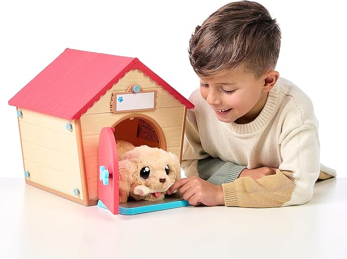 Little Live Pets My Puppy Interactive Plush Toy & Kennel. 25+ Sounds & Reactions. Name Your Puppy and Surprise! It Appears! Gifts for Kids Ages 5+