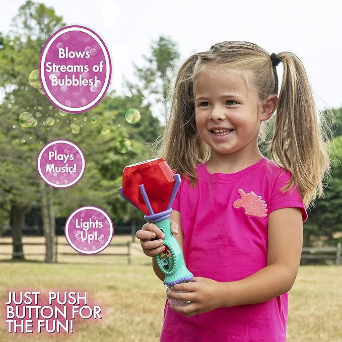 Little Kids Disney Little Mermaid Lights and Sound Musical Bubble Wand, Bubble Solution Included, Multi